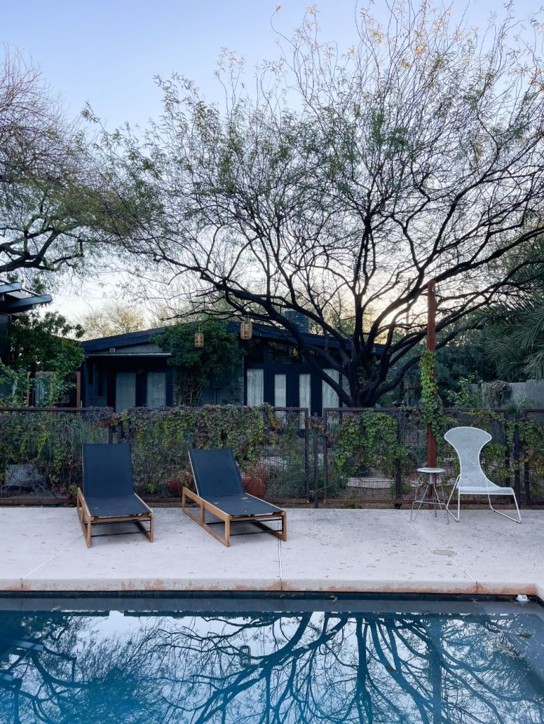 Pool lounge area at an AirBnB in Scottsdale, Arizona