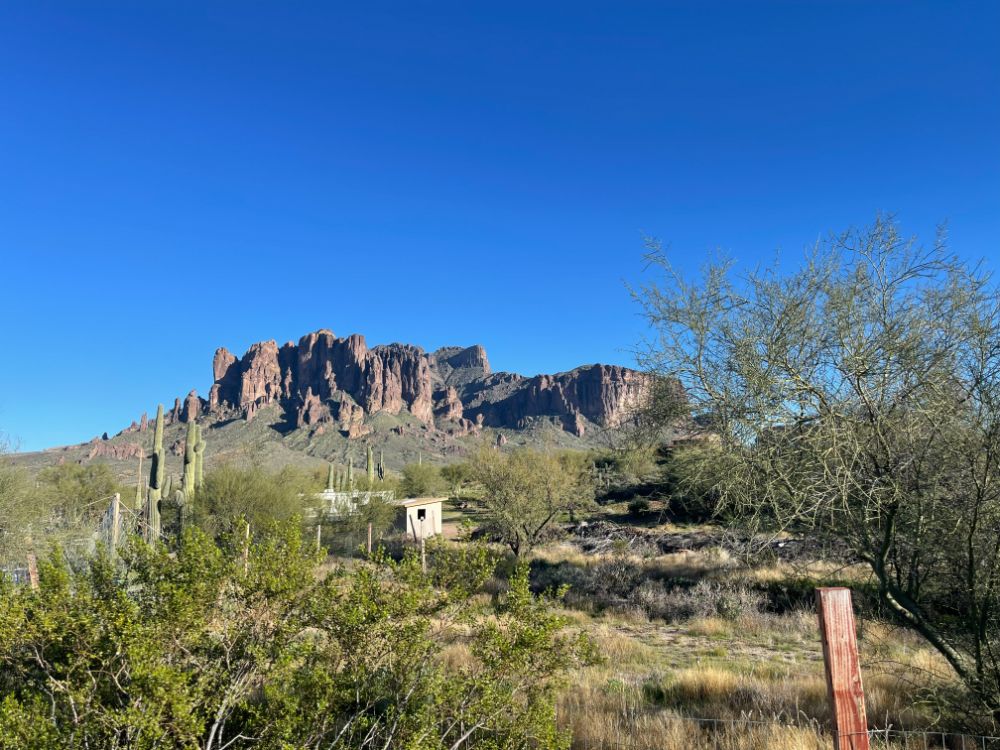 The Superstitious Mountains in Apache Junction, Arizona.