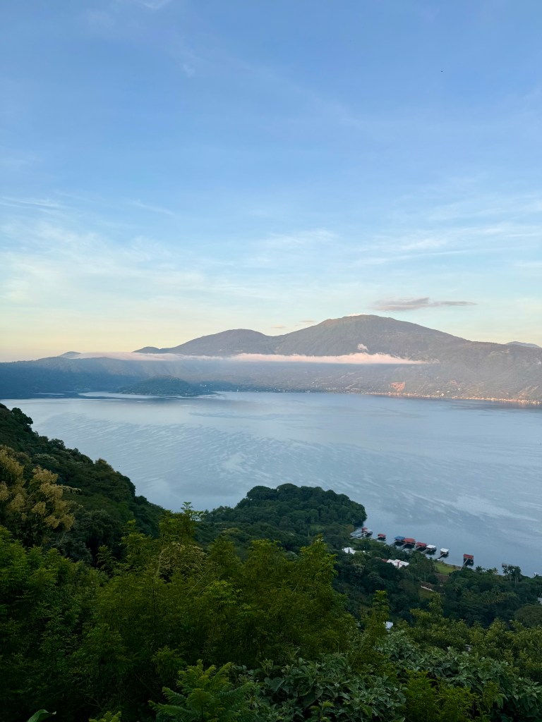 View from an airbnb on Lago Coatepeque in El Salvador