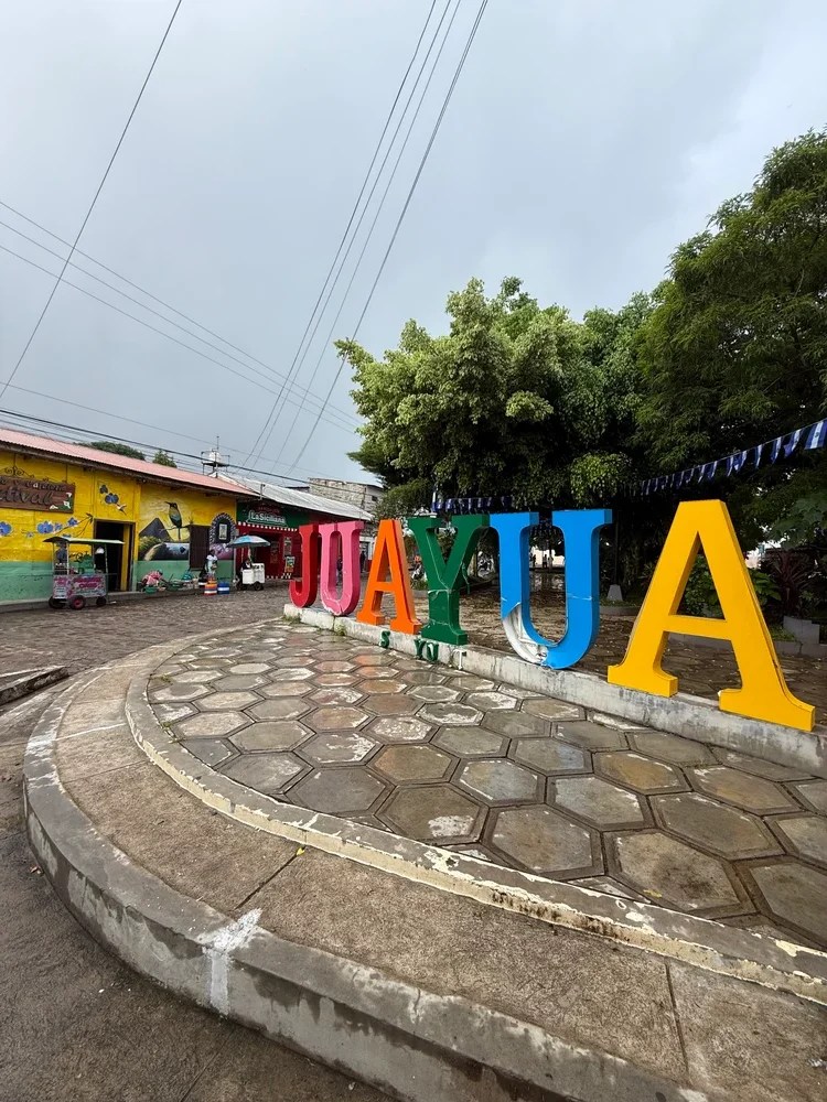 Juayua block letters sign in El Salvador