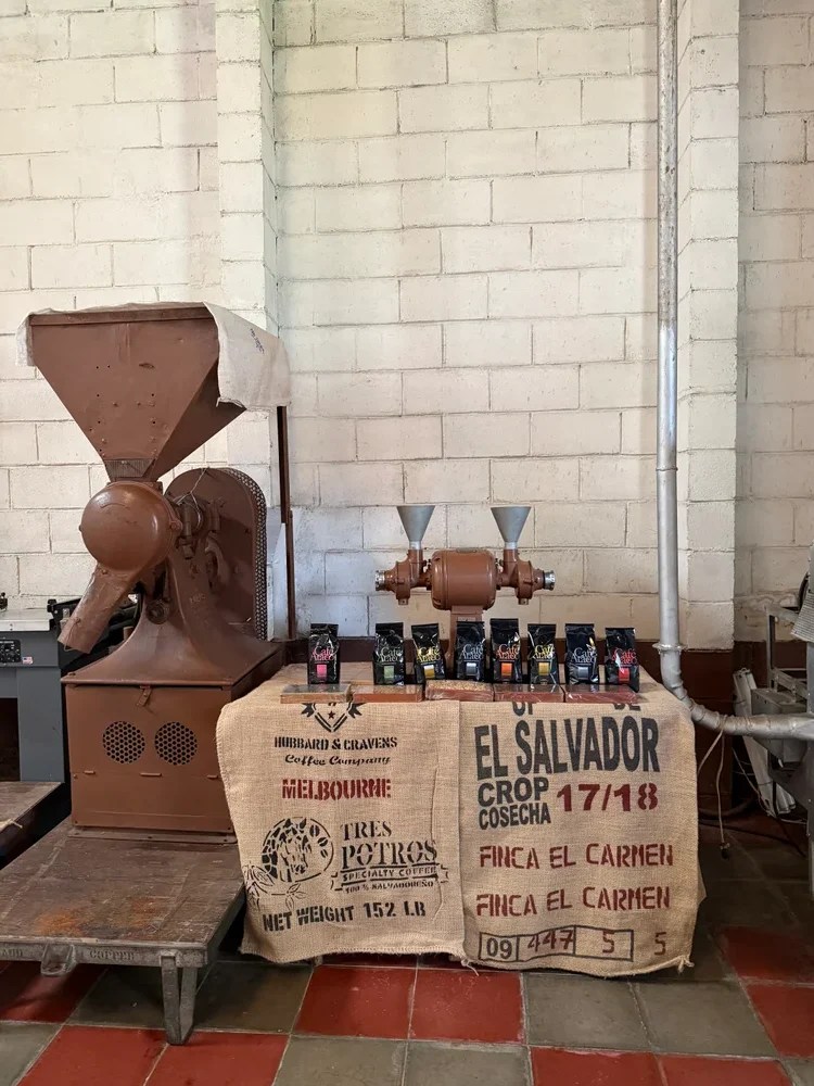 Coffee setup at El Carmen Estate in El Salvador