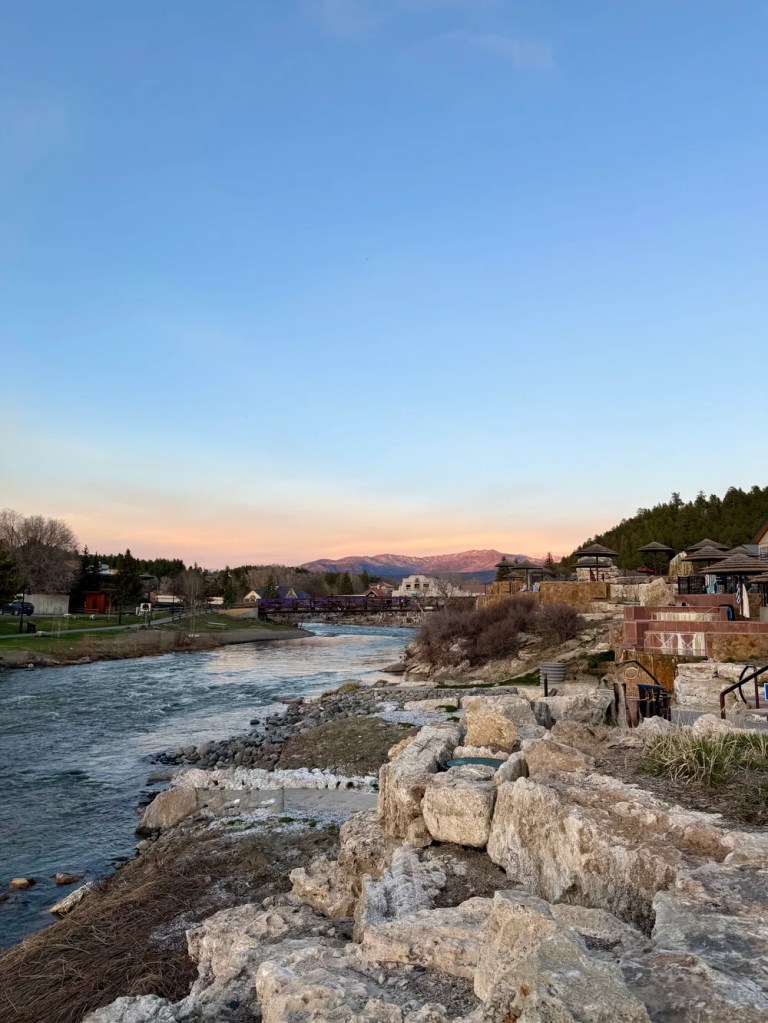 View of Pagosa Springs from the hot springs